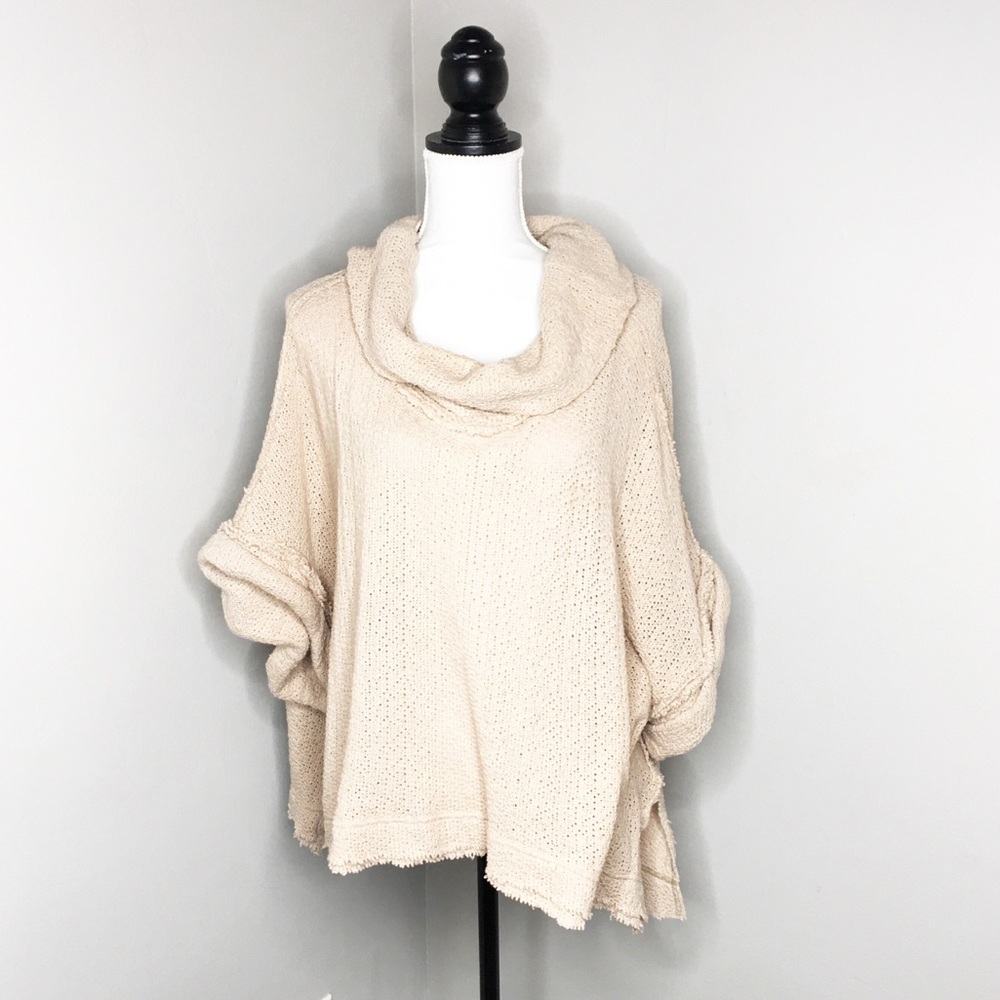 Free People Cowl Neck Oversized Sweater